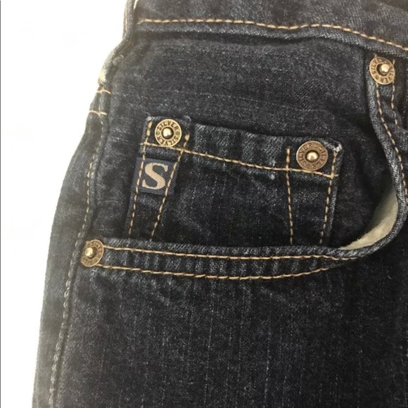 Button Fly flare mid rise 26-35 silver jeans - Picture 6 of 8